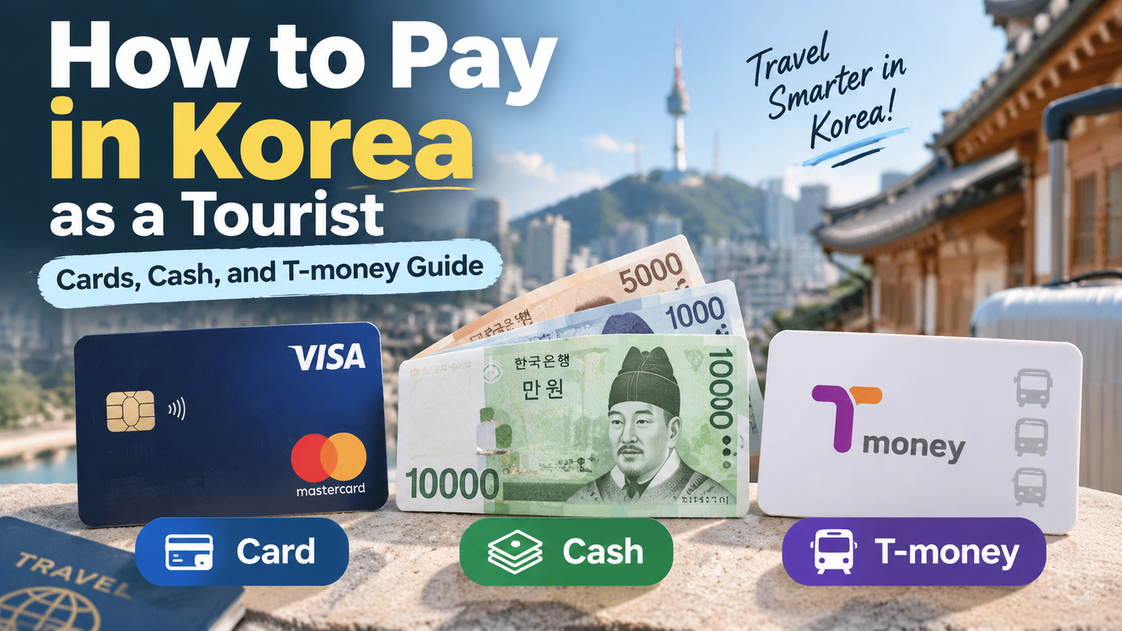 How to Pay in Korea as a Tourist: Cards, Cash, and T-money Guide How to Pay in Korea as a Tourist: Cards, Cash, and T-money Guide