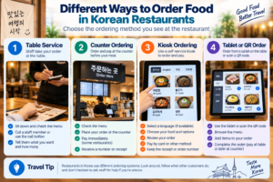 Different ways to order food in Korean restaurants