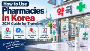 How to ask for medicine at a pharmacy in Korea using a translation app