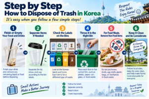 Step by step guide to disposing of trash and recycling in Korea