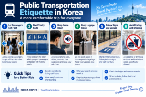 Korea Travel Etiquette (2026 Guide for First-Time Visitors) Public transportation etiquette in Korea for travelers