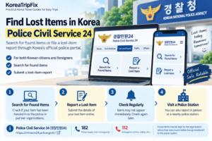 What to Do If You Lose Something in Korea (2026 Guide) How to search for found items and report lost property in Korea using Police Civil Service 24