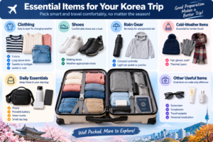 What to Pack for Korea by Season (2026 Guide) Essential items to pack for a Korea trip in every season