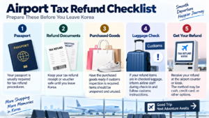 Airport tax refund checklist for travelers leaving Korea