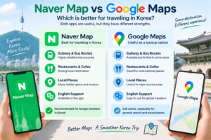 How to Use Naver Map in Korea (2026 Guide for Travelers) Naver Map and Google Maps comparison for traveling in Korea