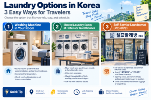 How to Do Laundry in Korea (2026 Guide for Travelers) Laundry options in Korea for travelers including hotels and self-service laundromats