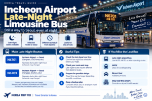 Incheon Airport late-night limousine bus options to Seoul