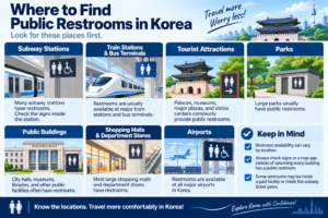 How to Find Public Restrooms in Korea (2026 Guide for Travelers) Where to find public restrooms in Korea for travelers