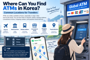 Where to find ATMs in Korea for foreign travelers